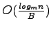 $ O(\frac{log_{m}n}{B})$